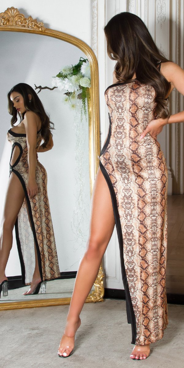 Abito lungo Stampa serpente AL259