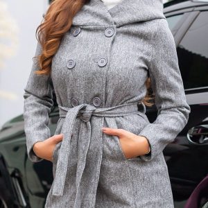 Cappotto corto GIU045 grigio