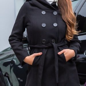 Cappotto corto GIU045 nero