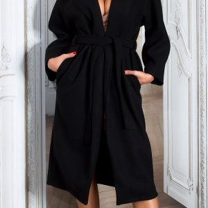 Cappotto lungo GIU051 nero