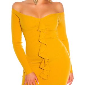 Abito in maglia  ACM152 giallo