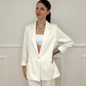 Blazer in Viscosa 27435 Panna