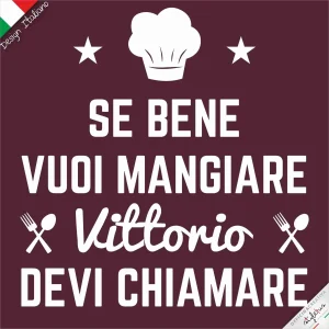 Grembiule "se bene vuoi mangiare..."