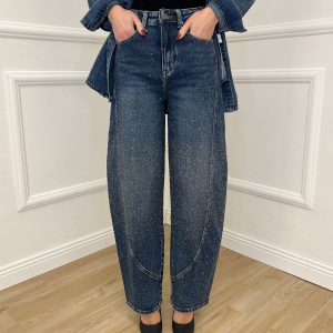 Jeans Ballon Strass 2355 Blu