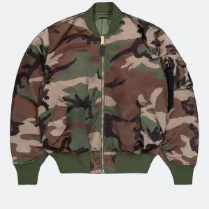 Alpha Industries Ma-1 Base Camo Flight Bomber Jacket Pattern Unisex