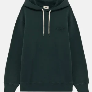 Autry Felpa Con Cappuccio E Logo Verde Uomo