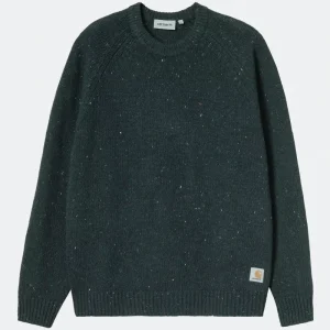 Carhartt Anglistic Sweater Verde Uomo