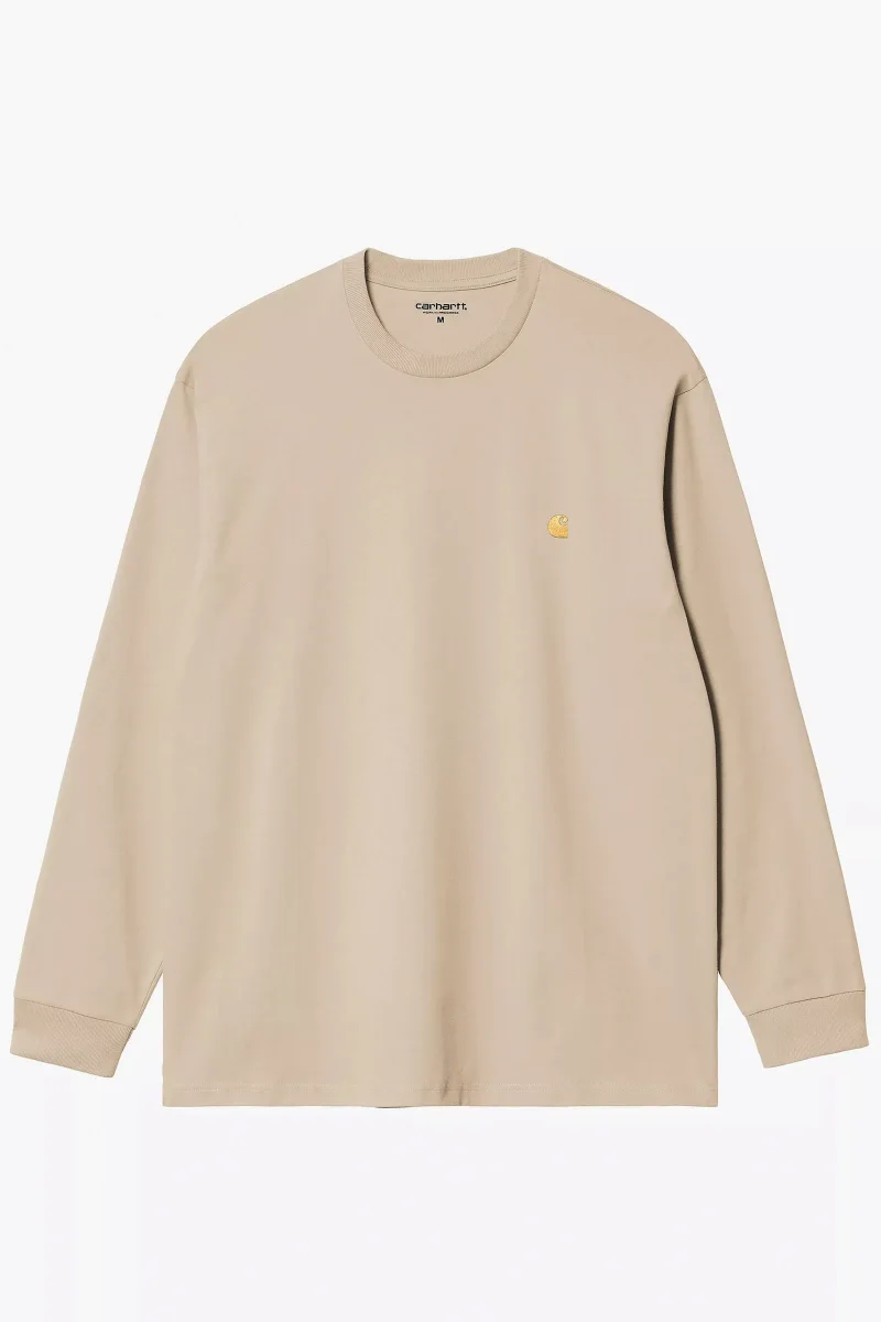 Carhartt L/s Chase T-shirt Marrone Unisex - immagine 2