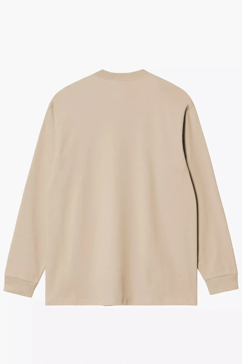 Carhartt L/s Chase T-shirt Marrone Unisex - immagine 3