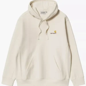 Carhartt Hooded American Script Sweatshirt Bianco Uomo