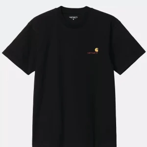 Carhartt S/s American Script T-shirt Nero Uomo