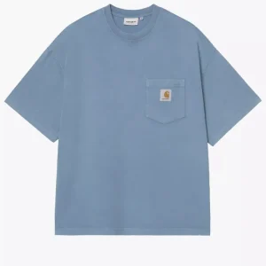 Carhartt S/s Hudson Pocket T-shirt Azzurro Uomo