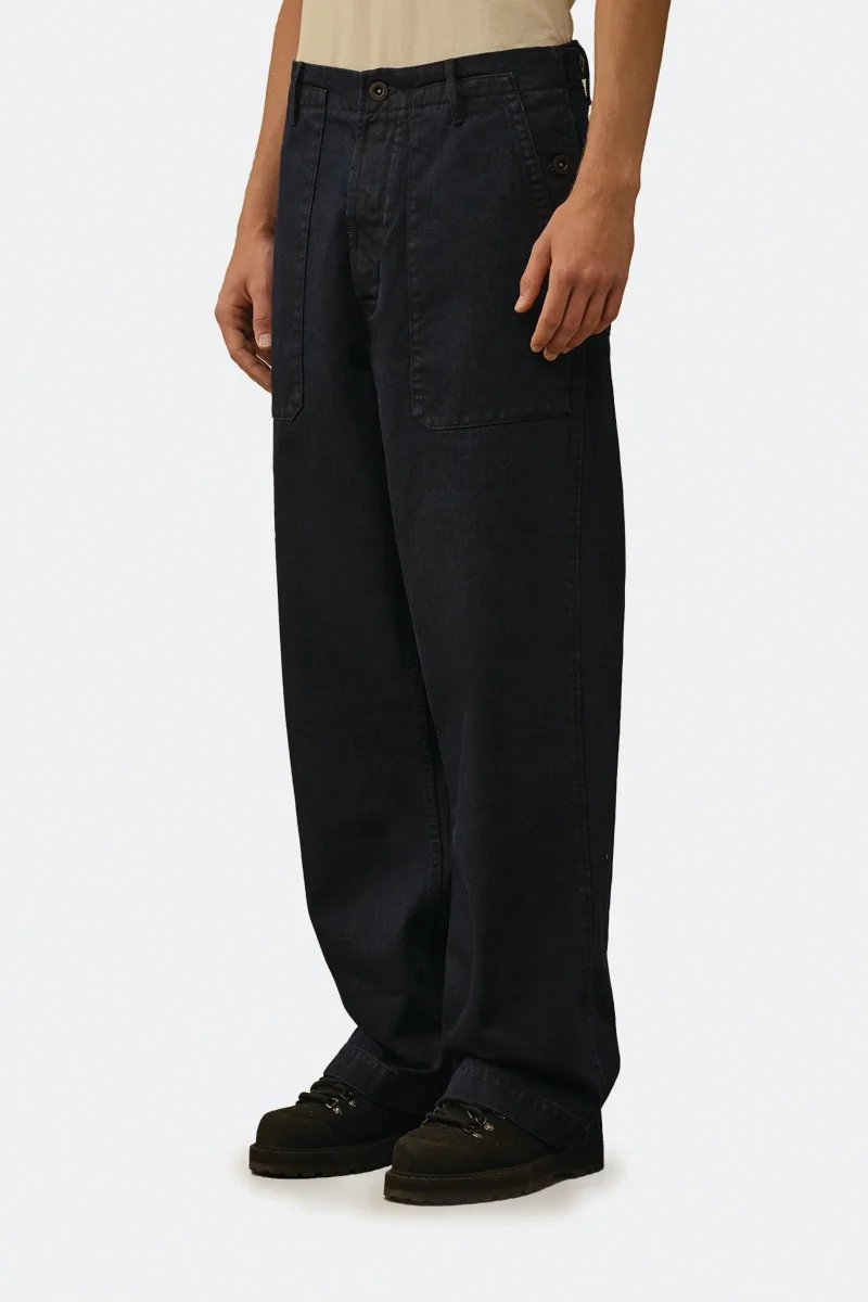 C.p. Company 3/4 Plated Denim Loose Pants Blu Uomo - immagine 4