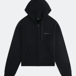 Daily Paper Boxy Zip Up Hoodie Nero Unisex