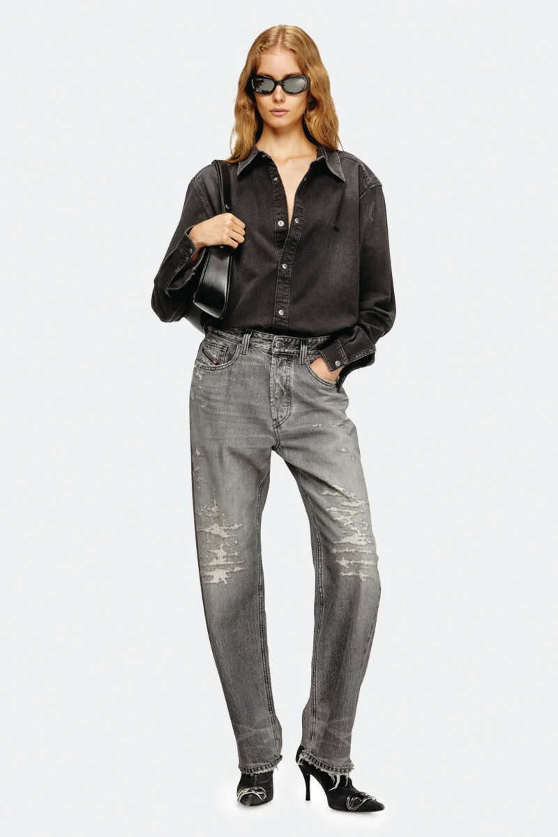 Diesel 1988 D-ark Grigio Donna - immagine 5