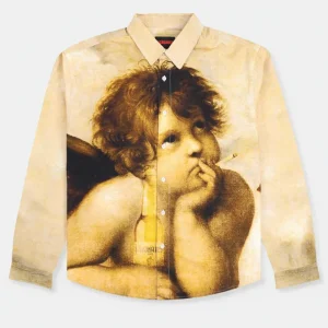 Pleasures Cherub Button Up Beige Unisex