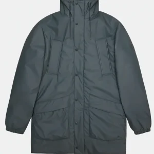 Rains Lohja Long Insulated Cargo Jacket Grigio Unisex