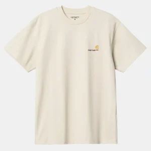 Carhartt S/s American Script T-shirt Beige Uomo