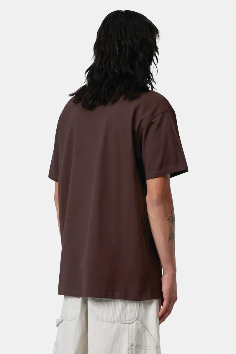 Carhartt S/s American Script T-shirt Marrone Unisex - immagine 4