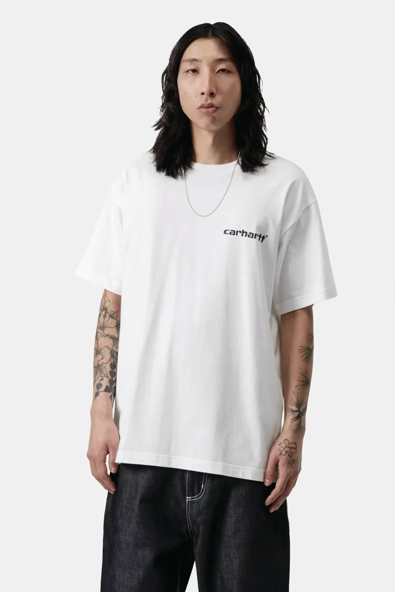 Carhartt S/s Caps T-shirt Bianco Uomo - immagine 3