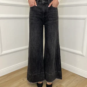 Jeans Palazzo Sfrangiato H03 Grigio