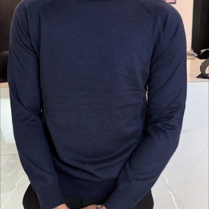 Maglione Lupetto Blu notte in Cotone Leggero - Duca Homme