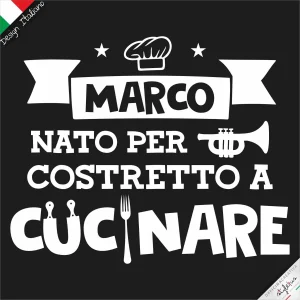 Grembiule "Nato per Trombare, costretto a cucinare"