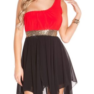 Abito corto AC159 rosso