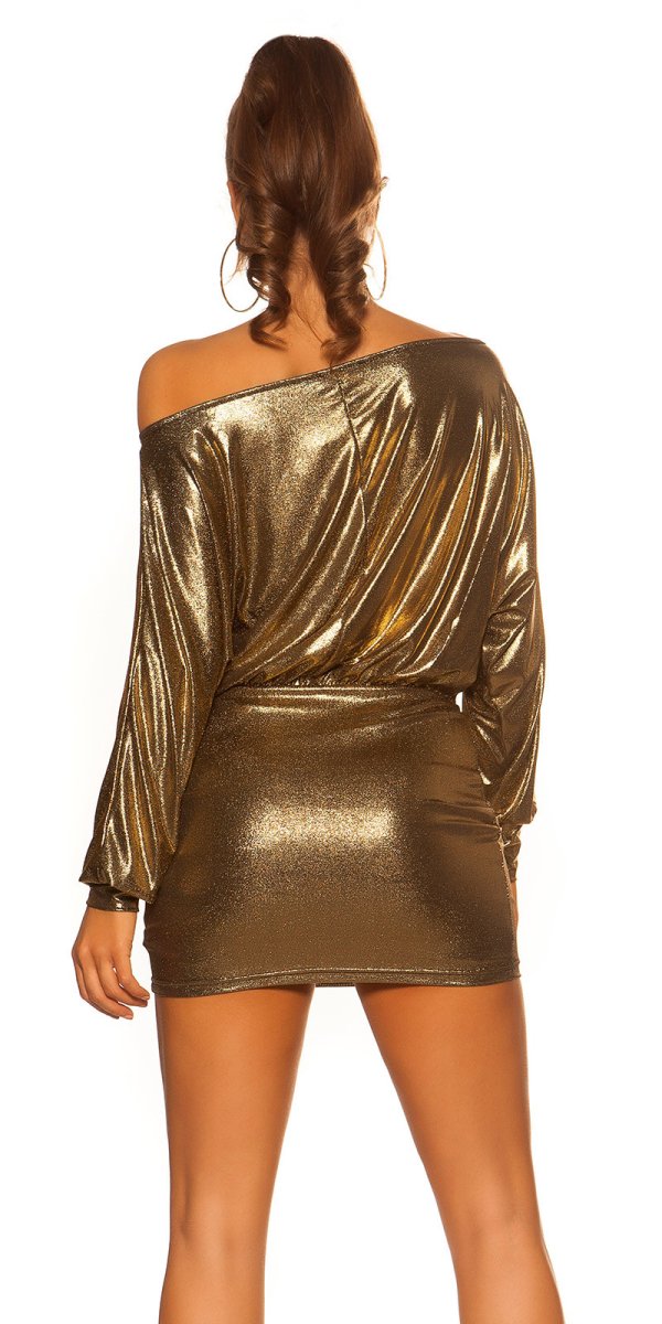 Abito  corto  AC316 oro - immagine 3