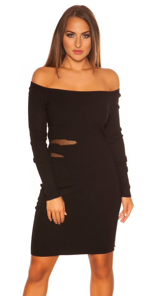 Abito in maglia ACM134 nero - immagine 2