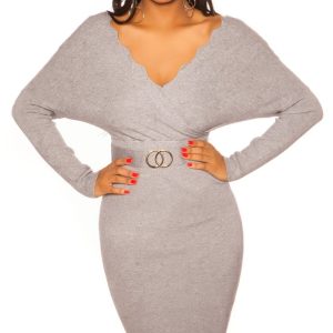 Abito in maglia ACM190 grigio