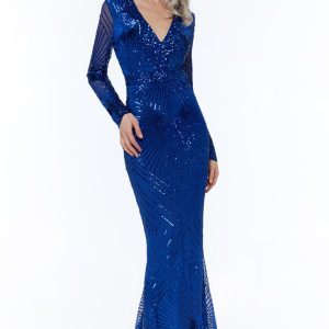 Abito da cerimonia ALL029   Blu Reale