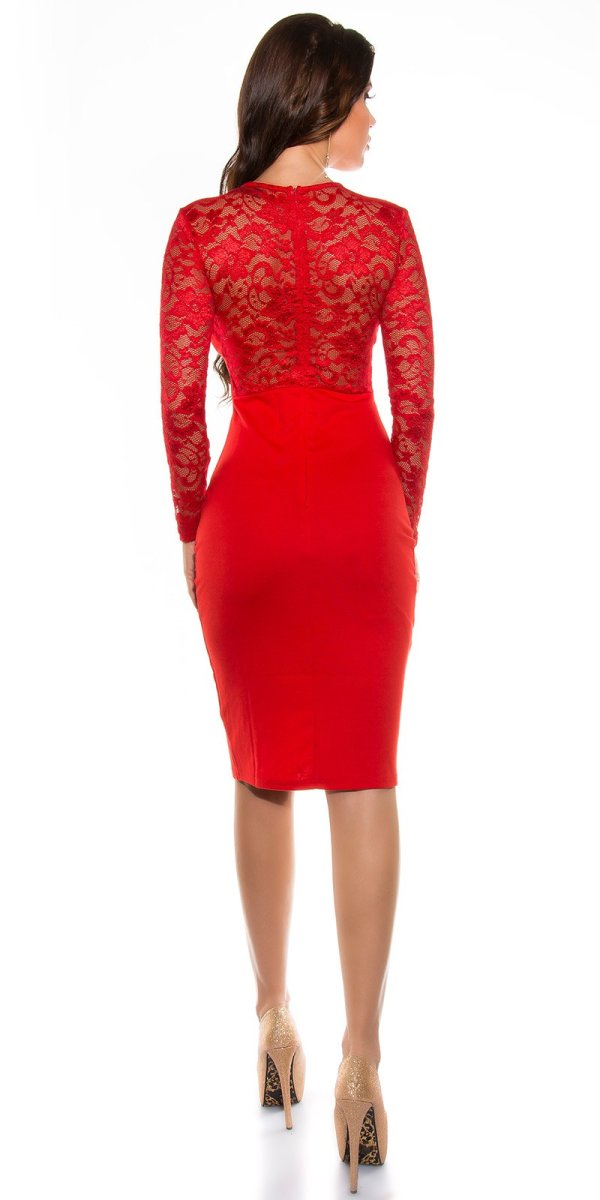 Abito midi AM018 rosso - immagine 3