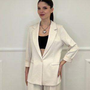 Blazer in Viscosa 27435 Ecru