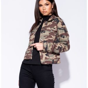 Giacca di jeans GIA029 mimetica