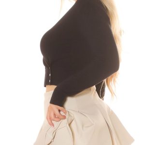 Gonna-pantaloncino a pieghe GZP090 beige