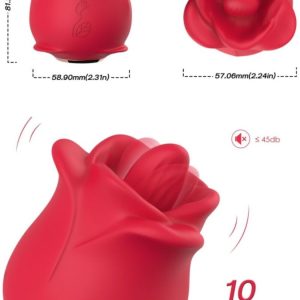 Vibratore PER LEI a forma di rosa rossa INT921