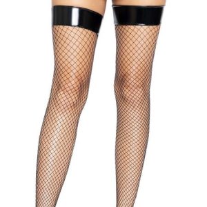 Calze a rete con vinile INT932 nero