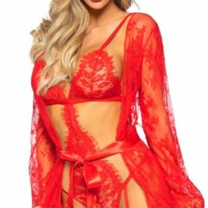 Set vestaglia + body  INT978 rosso