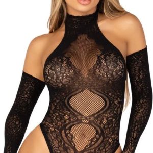 Body sexy con guanti INT986 nero