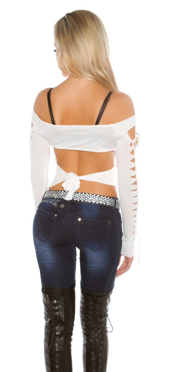 Maglia  sexy MA001 bianca - immagine 3