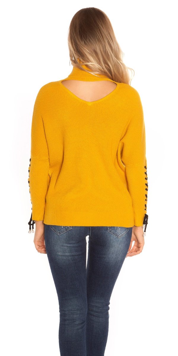 Maglione  sexy MAI017 senape - immagine 3