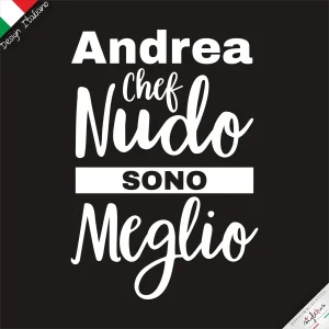 Grembiule "Nudo sono meglio"