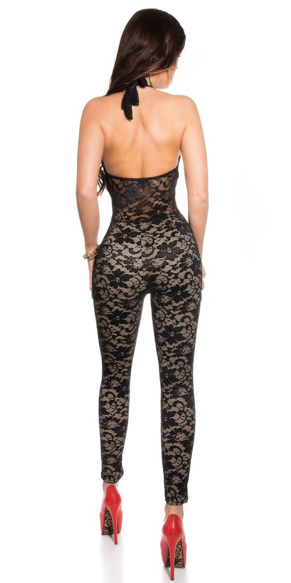 Tuta sexy TT028 nero beige - immagine 3