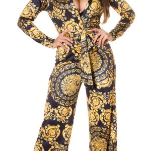 Tuta Floreale  TT241 nero