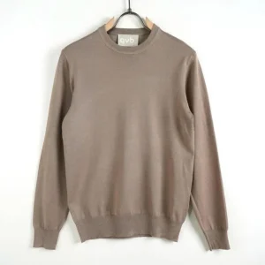Maglione Basic Girocollo Khaki in Cotone - Duca Homme