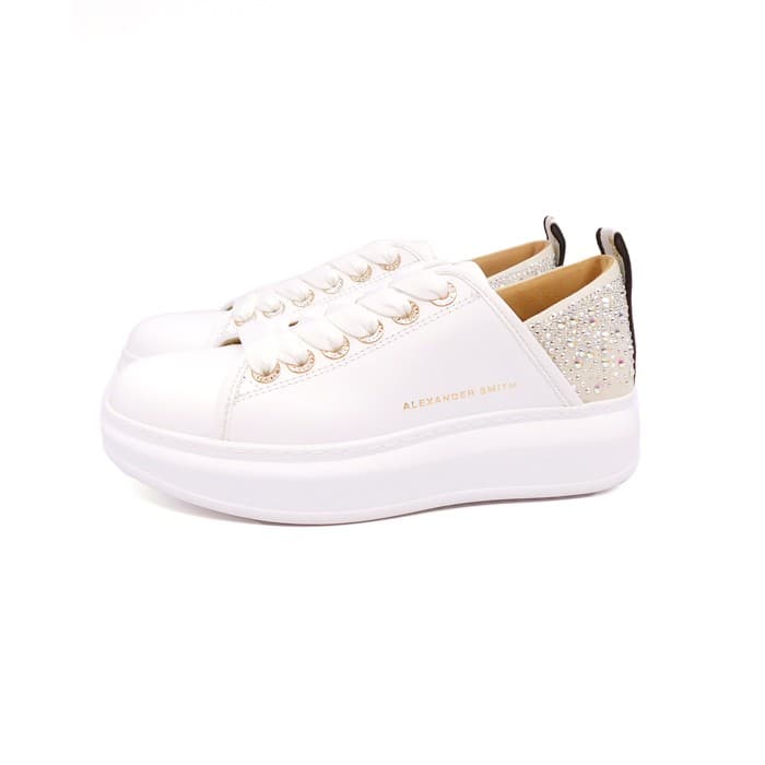 Alexander Smith sneaker Wembley bianca inserto strass - immagine 2