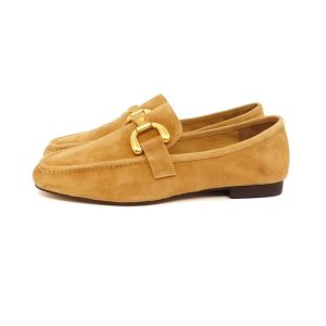 Bibi Lou mocassino camoscio morsetto oro