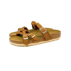 Birkenstock ciabatta Franca Braided Cognac
