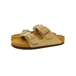 Birkenstock ciabatta Arizona camoscio tortora